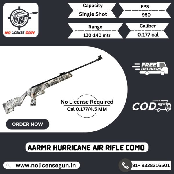 Follow Us On - Facebook, InstagramAarmr Hurricane Mod 20 Air Rifle-Camo