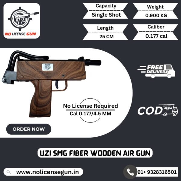 UZI SMG Fiber Wooden Air Gun