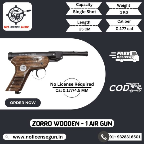 Zorro Wooden 1 Air Gun